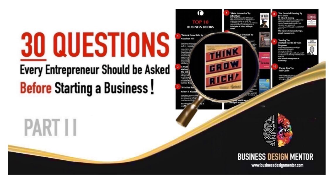 30 Questions Every Entrepreneur Should be Asked Before Starting a Business (Part II)